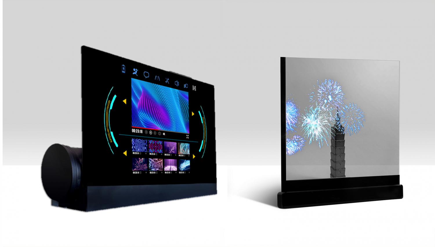 可捲式、折疊性、高透明